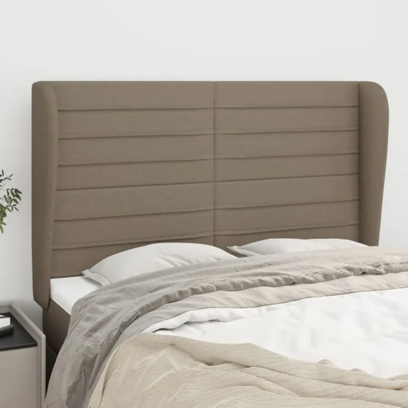 Galvūgalis su auselėmis, taupe, 147x23x118/128cm, audinys