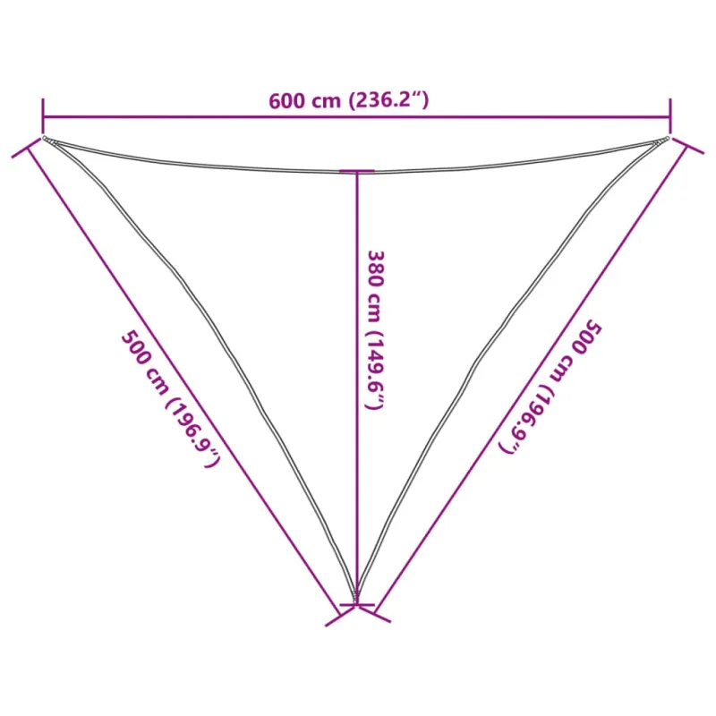 Uždanga nuo saulės, rudos spalvos, 5x5x6m, HDPE, 160g/m²