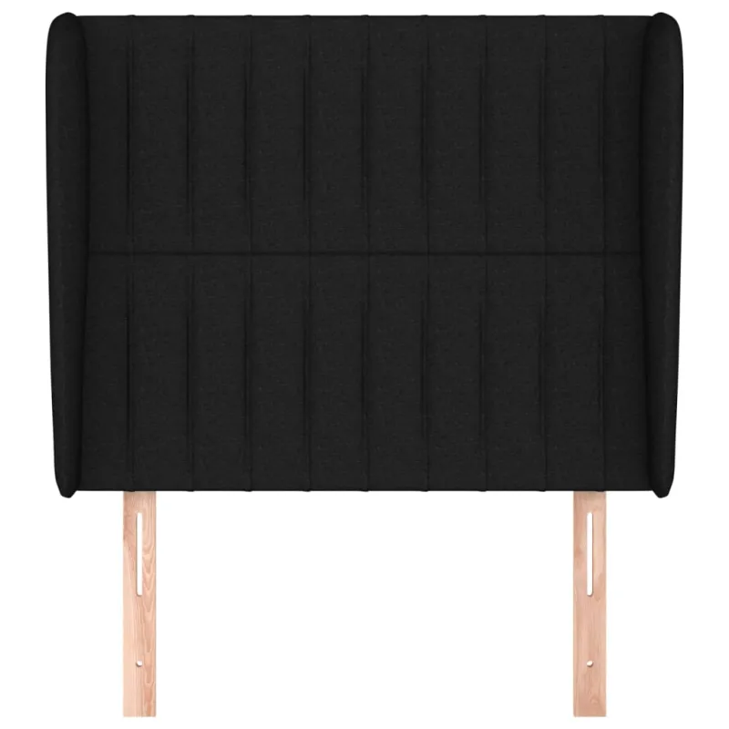 Galvūgalis su auselėmis, juodas, 103x23x118/128cm, audinys