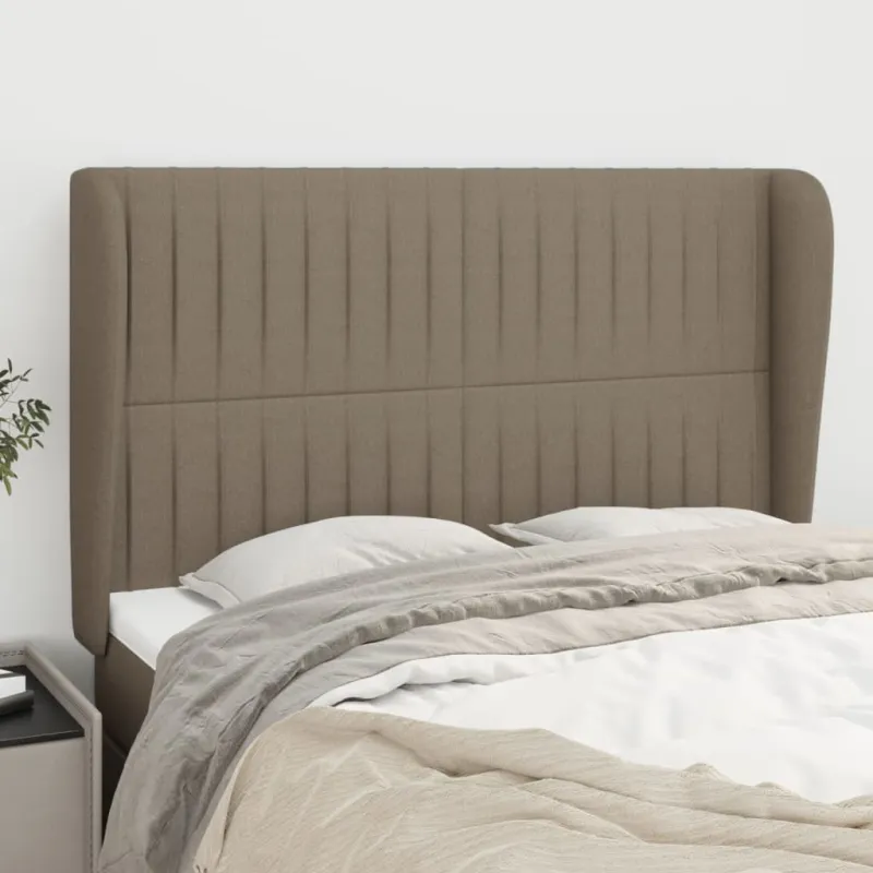 Galvūgalis su auselėmis, taupe, 147x23x118/128cm, audinys