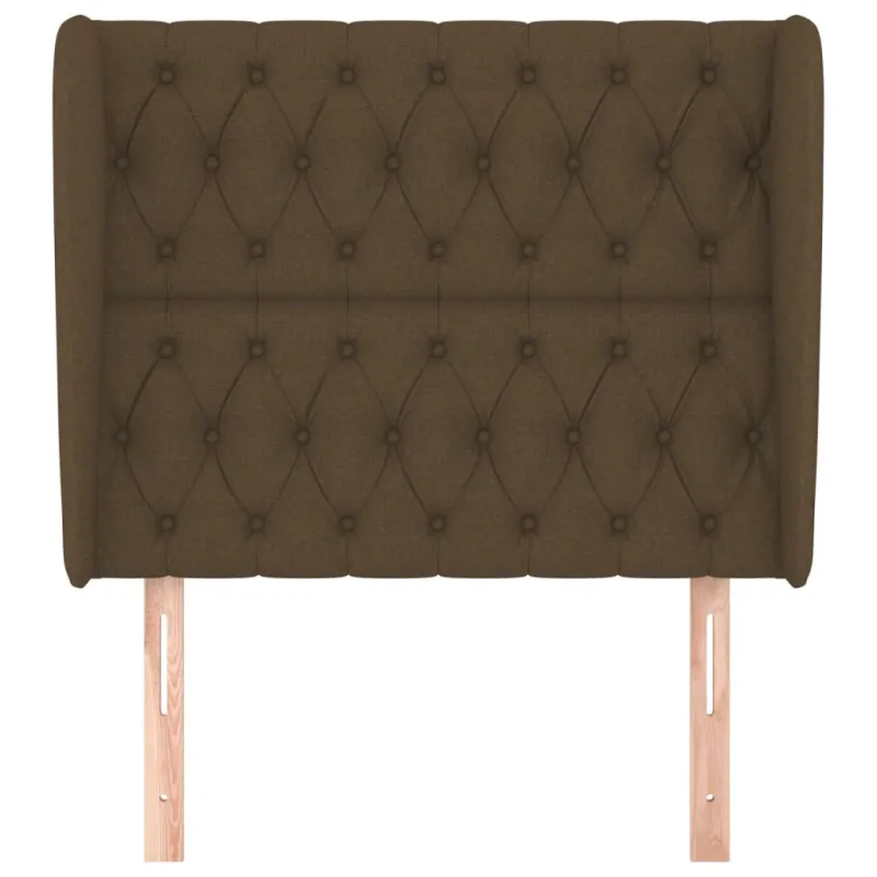 Galvūgalis su auselėmis, rudas, 93x23x118/128cm, audinys