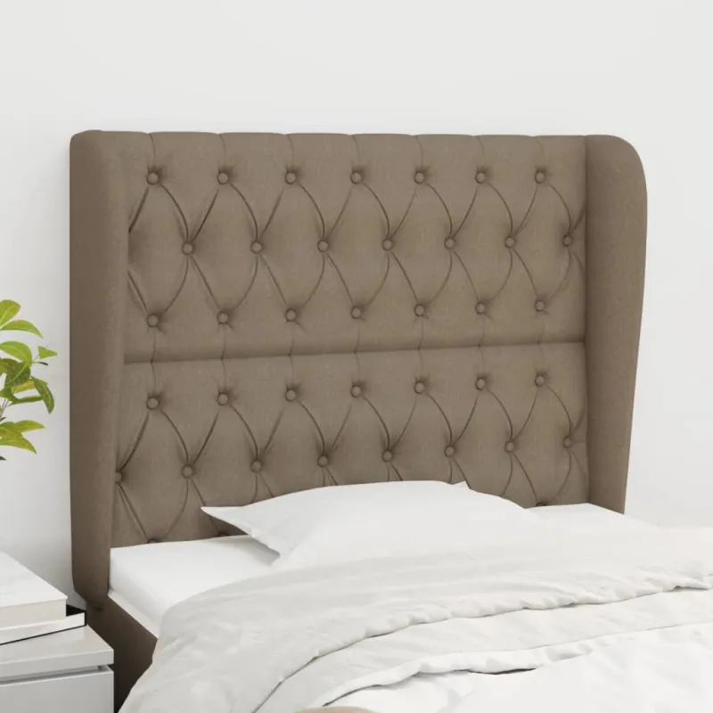 Galvūgalis su auselėmis, taupe, 93x23x118/128cm, audinys