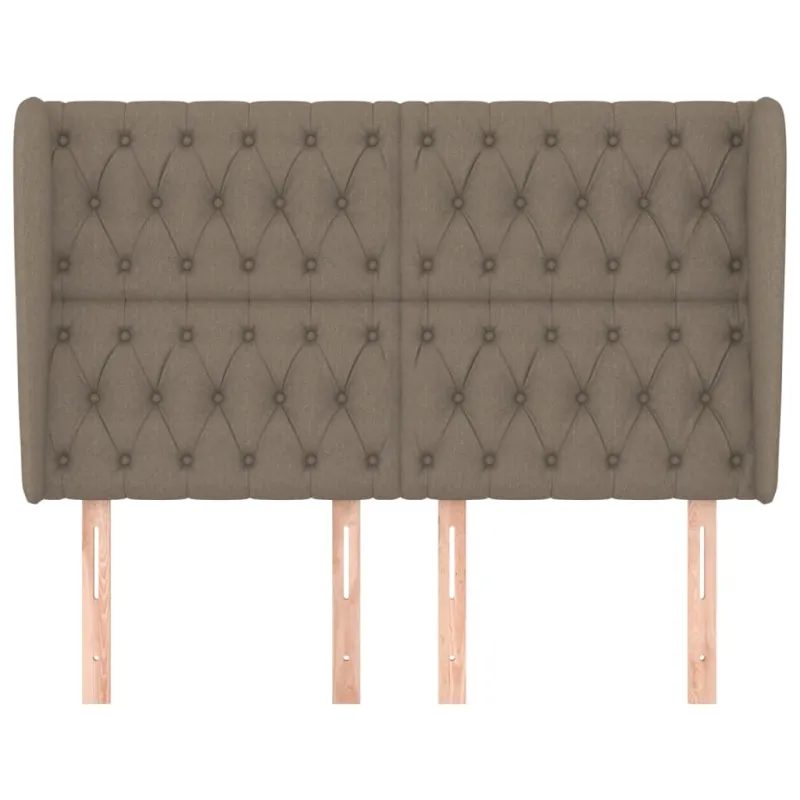 Galvūgalis su auselėmis, taupe, 147x23x118/128cm, audinys