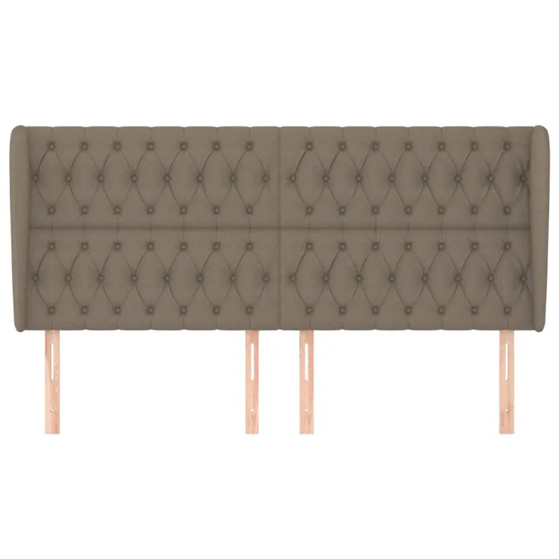 Galvūgalis su auselėmis, taupe, 203x23x118/128cm, audinys