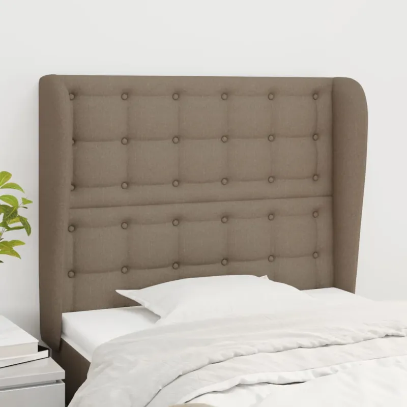 Galvūgalis su auselėmis, taupe, 83x23x118/128cm, audinys