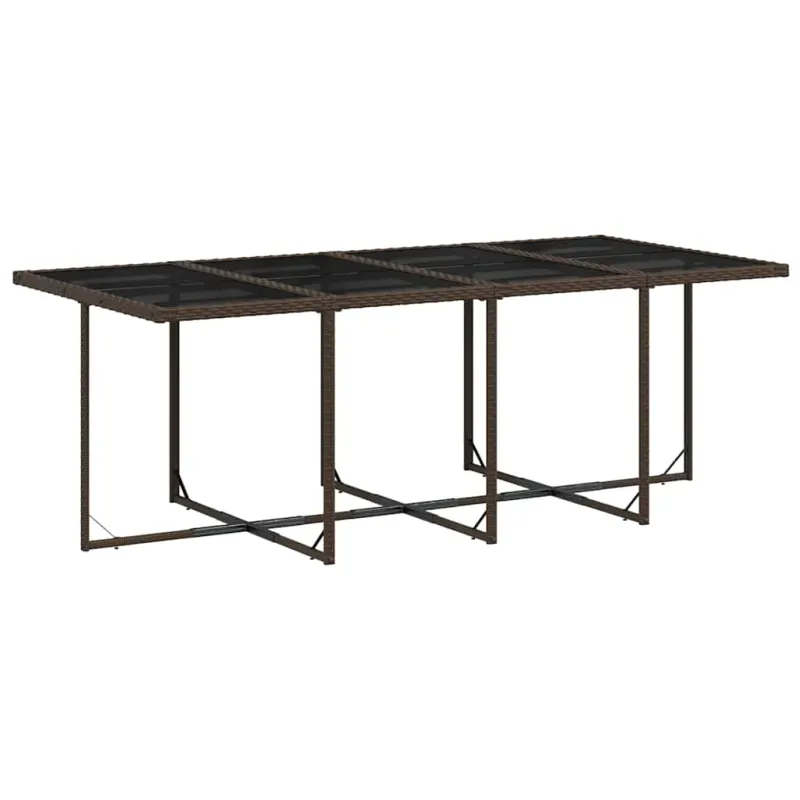 Soodekompletti pehmusteilla, 9-osaa, ruskea, polyratasta