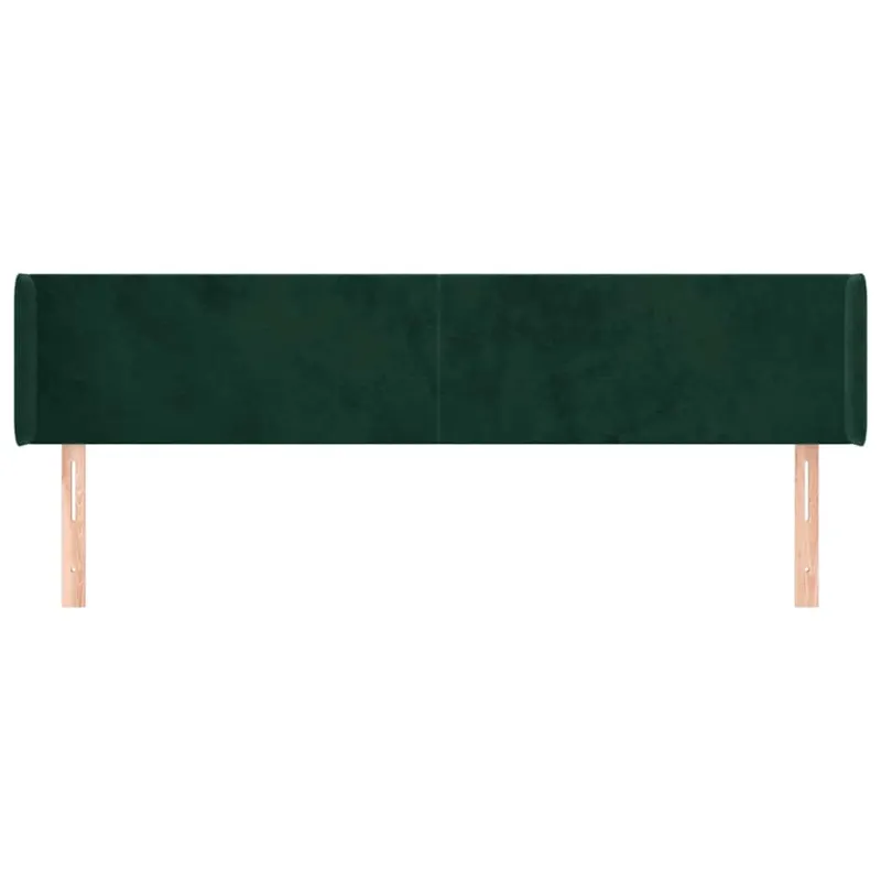Galvūgalis su auselėmis, tamsiai žalios,203x16x78/88cm, aksomas