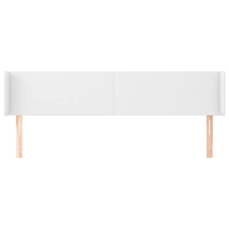 Galvūgalis su auselėmis, baltos,183x16x78/88cm, dirbtinė oda