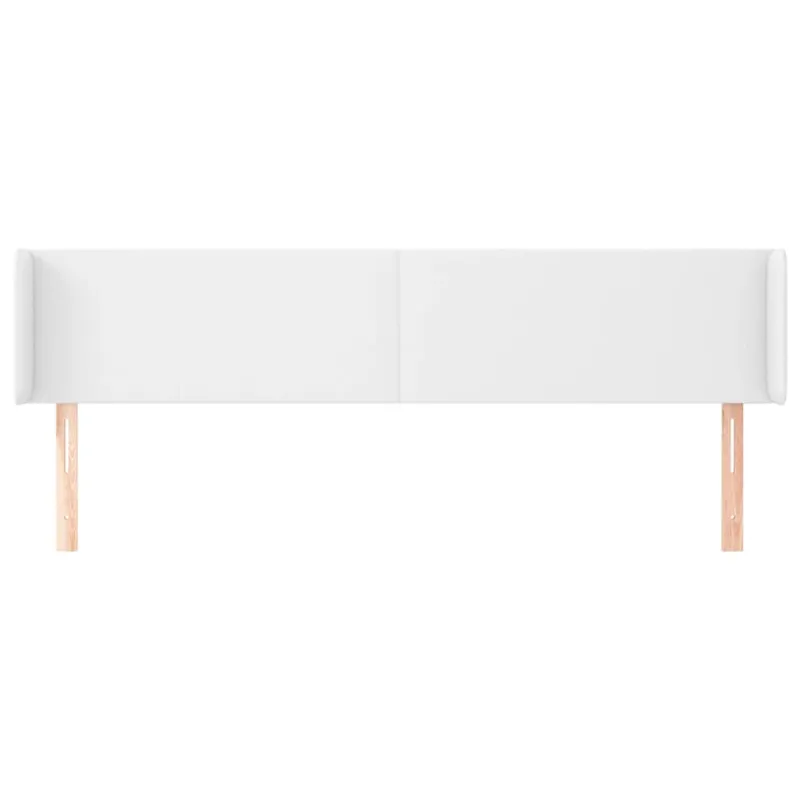 Galvūgalis su auselėmis, baltos,203x16x78/88cm, dirbtinė oda