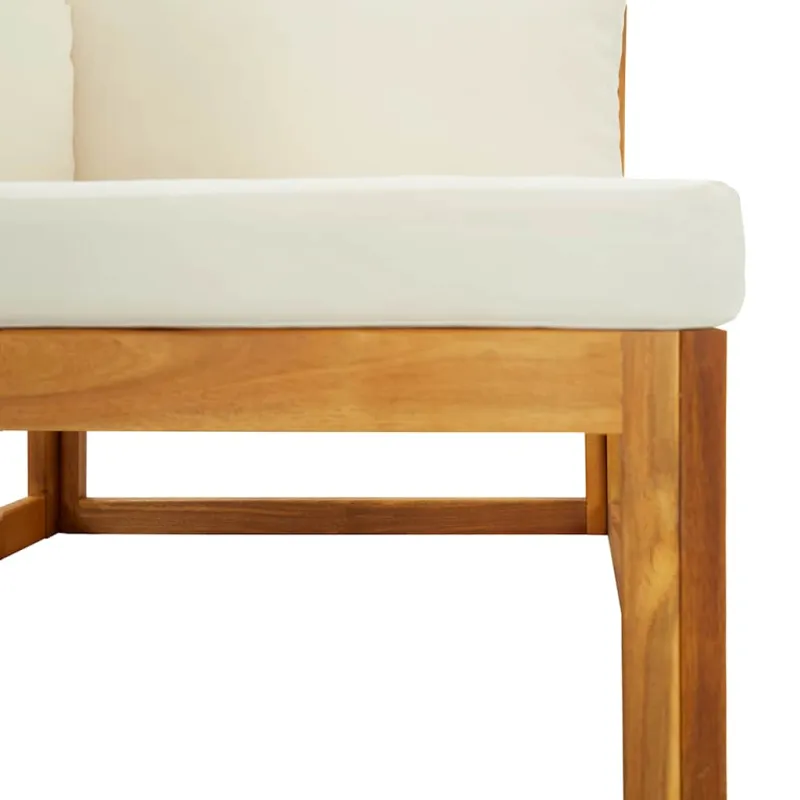 Modulinė kampinė sofa su kreminėmis pagalvėlėmis, akacija