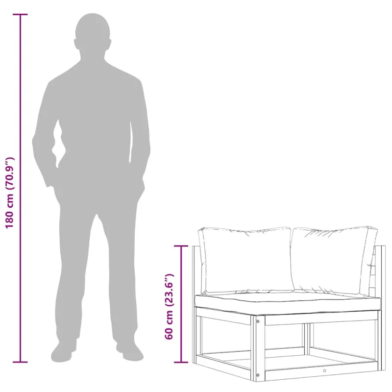 Modulinė kampinė sofa su kreminėmis pagalvėlėmis, akacija