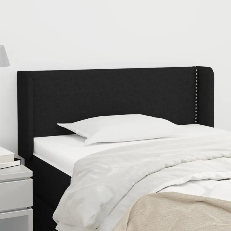 Galvūgalis su auselėmis, juodos spalvos,103x16x78/88cm, audinys