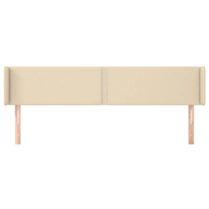 Galvūgalis su auselėmis, kreminės,183x16x78/88cm, audinys