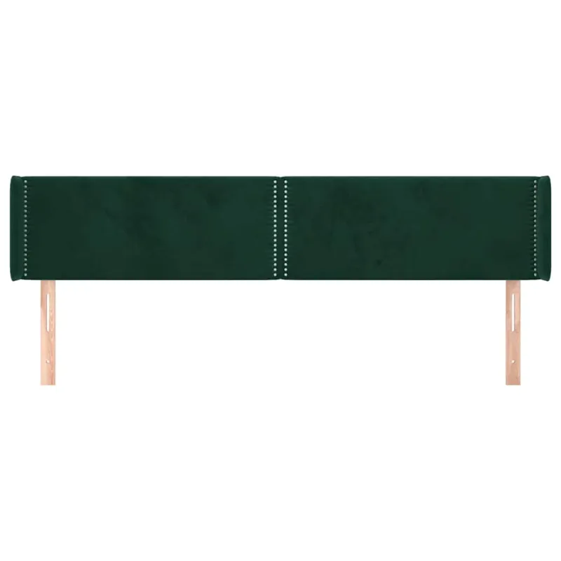 Galvūgalis su auselėmis, tamsiai žalios,203x16x78/88cm, aksomas