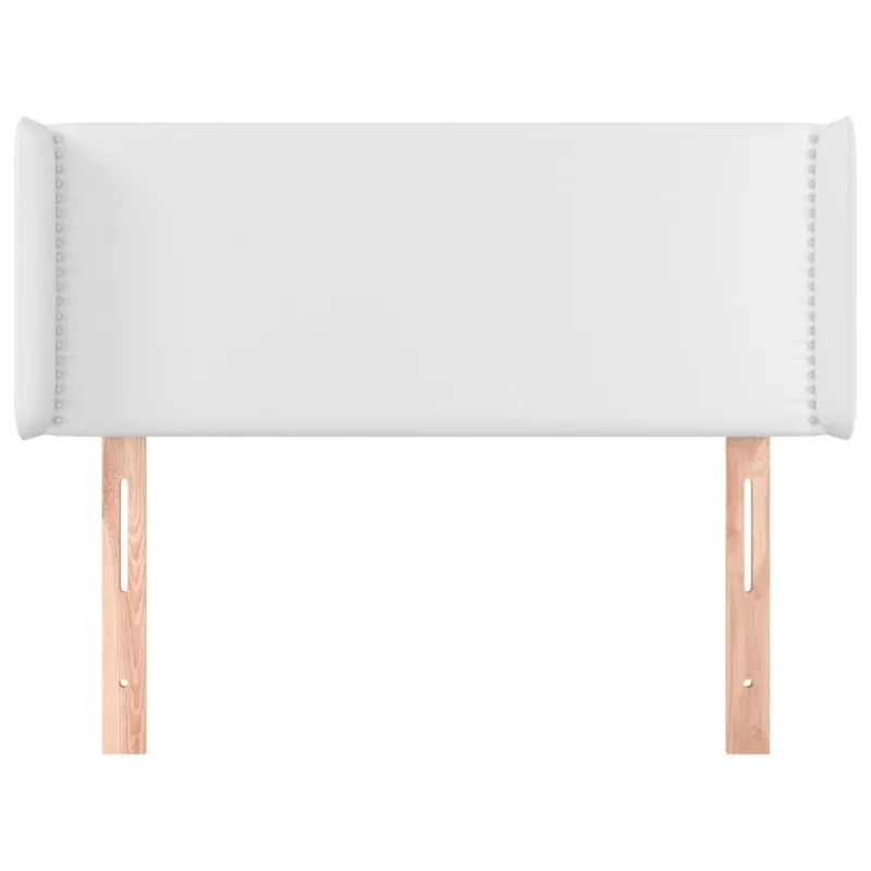 Galvūgalis su auselėmis, baltos,103x16x78/88cm, dirbtinė oda
