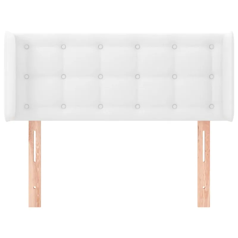 Galvūgalis su auselėmis, baltos,83x16x78/88cm, dirbtinė oda