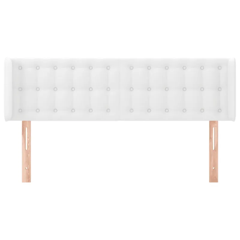 Galvūgalis su auselėmis, baltos,147x16x78/88cm, dirbtinė oda