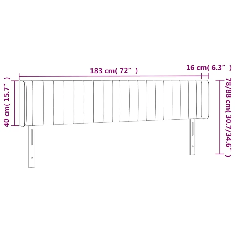 Galvūgalis su auselėmis,tamsiai mėlynos,183x16x78/88cm, aksomas