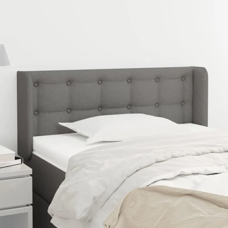 Galvūgalis su auselėmis, tamsiai pilkos,83x16x78/88cm, audinys