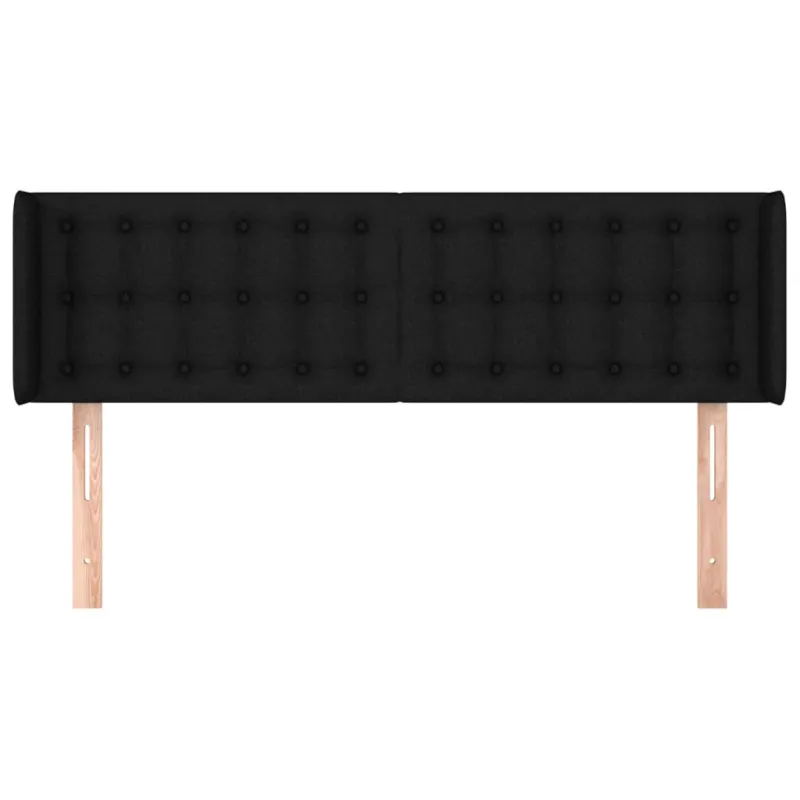 Galvūgalis su auselėmis, juodos spalvos,147x16x78/88cm, audinys