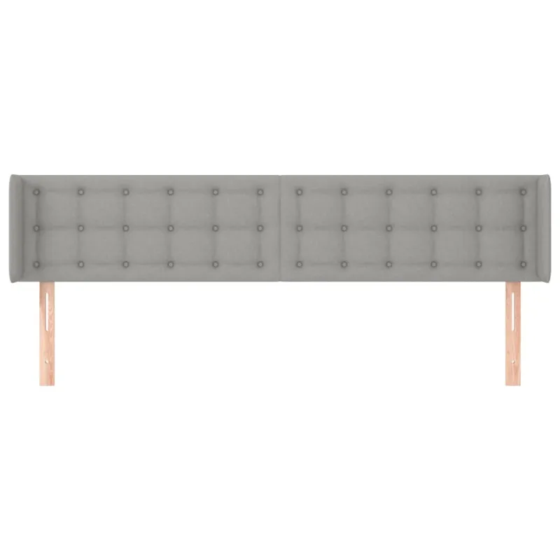 Galvūgalis su auselėmis,šviesiai pilkos,203x16x78/88cm, audinys
