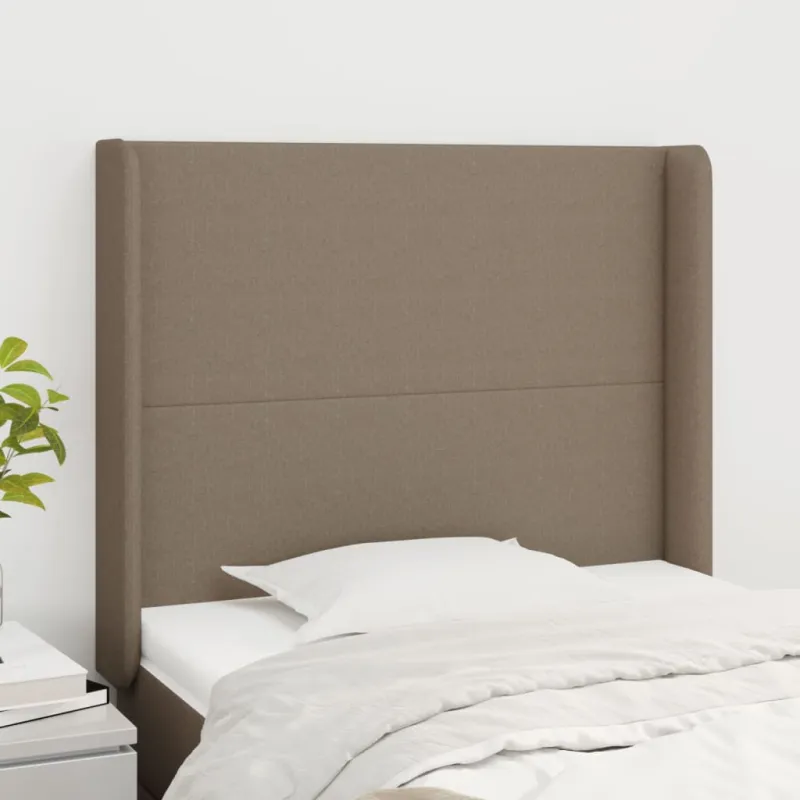 Galvūgalis su auselėmis, taupe, 103x16x118/128cm, audinys