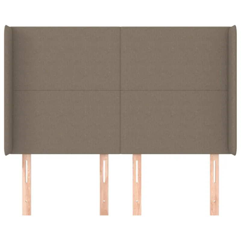 Galvūgalis su auselėmis, taupe, 147x16x118/128cm, audinys