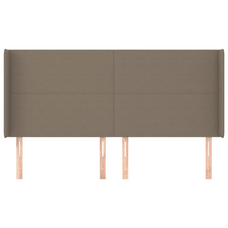 Galvūgalis su auselėmis, taupe, 203x16x118/128cm, audinys