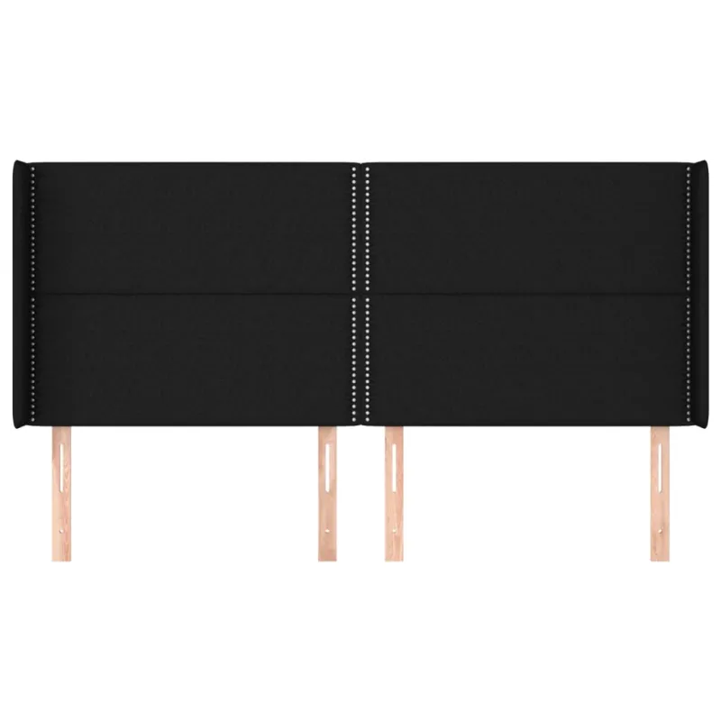 Galvūgalis su auselėmis, juodos, 203x16x118/128cm, audinys