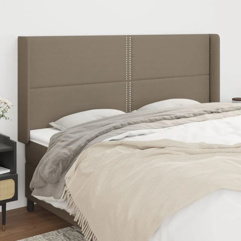 Galvūgalis su auselėmis, taupe, 203x16x118/128cm, audinys