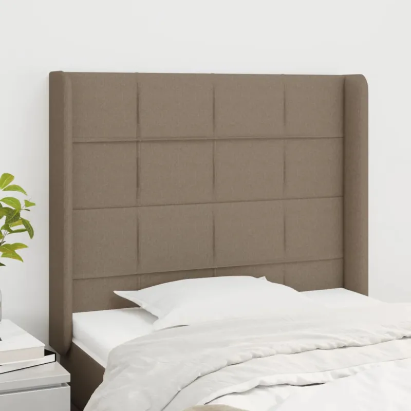 Galvūgalis su auselėmis, taupe, 83x16x118/128cm, audinys