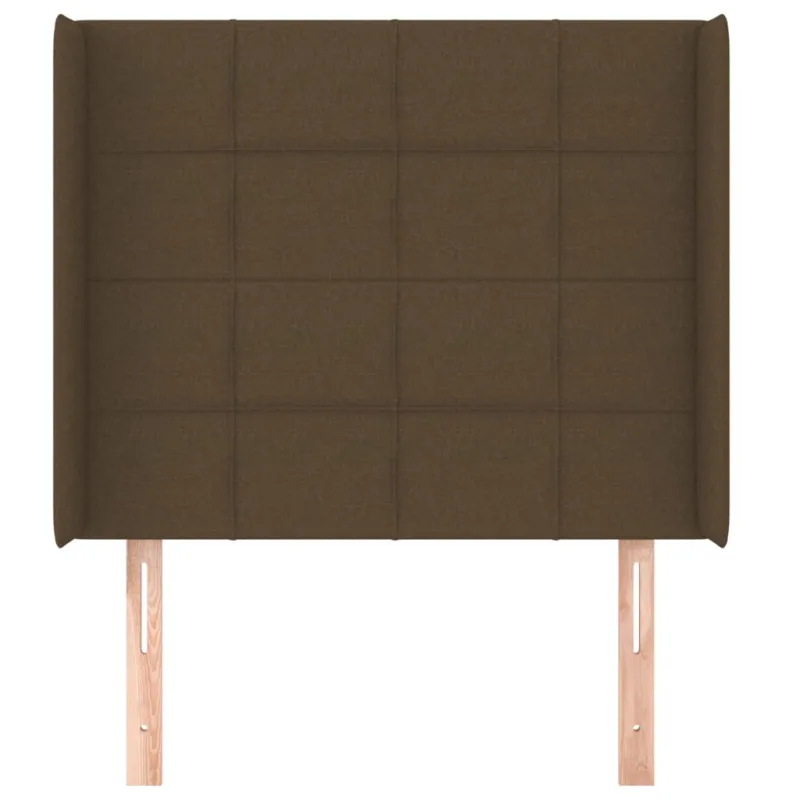 Galvūgalis su auselėmis, rudas, 103x16x118/128cm, audinys