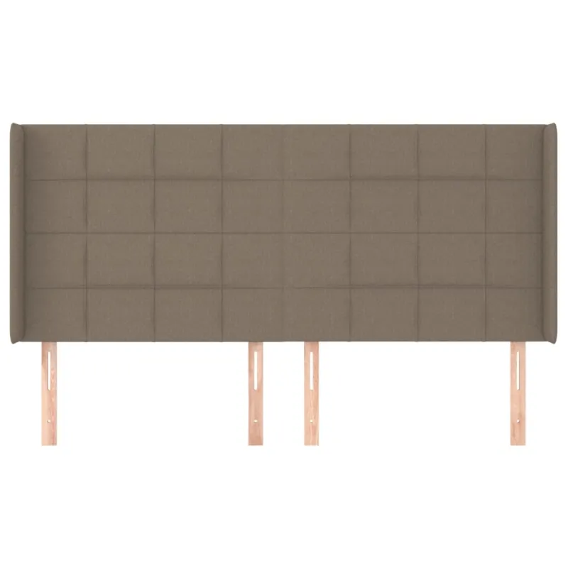 Galvūgalis su auselėmis, taupe, 183x16x118/128cm, audinys