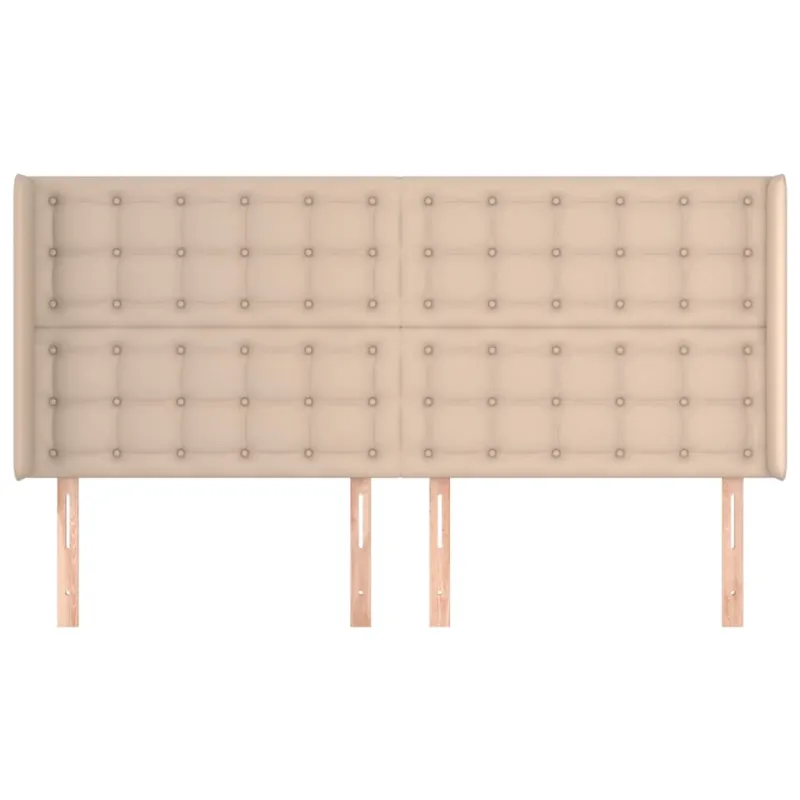 Galvūgalis su auselėmis, kapučino,203x16x118/128cm,dirbtinė oda