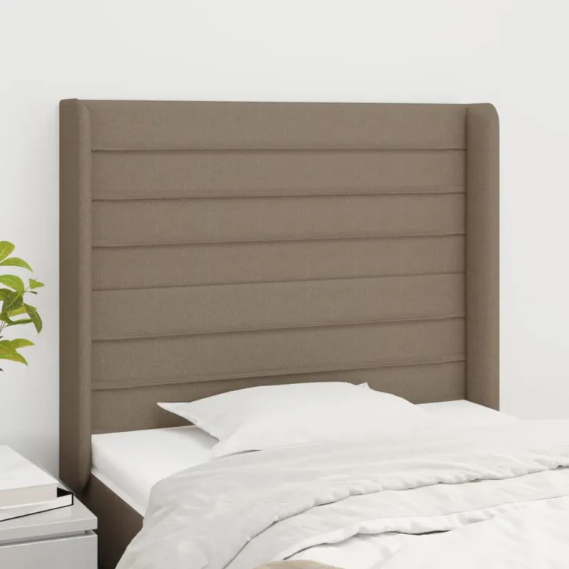 Galvūgalis su auselėmis, taupe, 83x16x118/128cm, audinys
