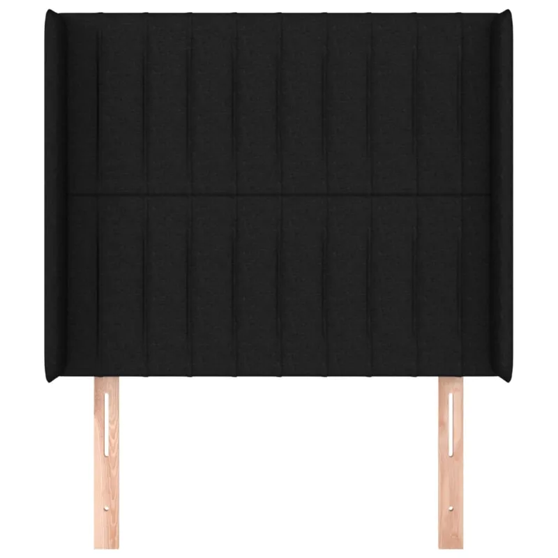 Galvūgalis su auselėmis, juodas, 103x16x118/128cm, audinys