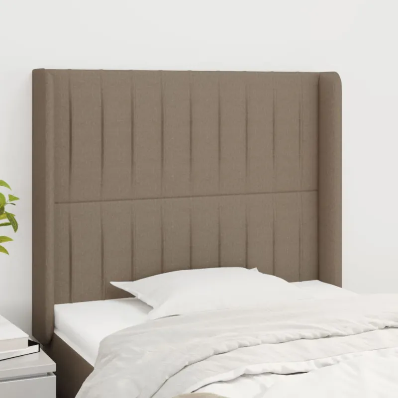 Galvūgalis su auselėmis, taupe, 103x16x118/128cm, audinys