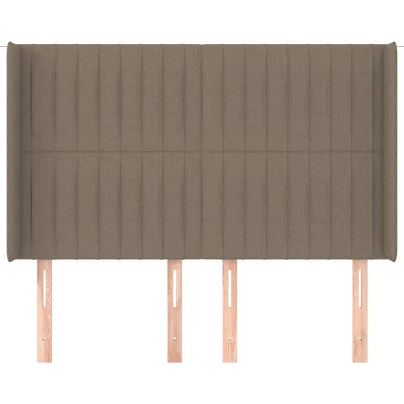 Galvūgalis su auselėmis, taupe, 147x16x118/128cm, audinys