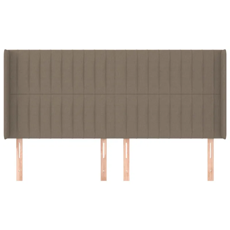 Galvūgalis su auselėmis, taupe, 203x16x118/128cm, audinys