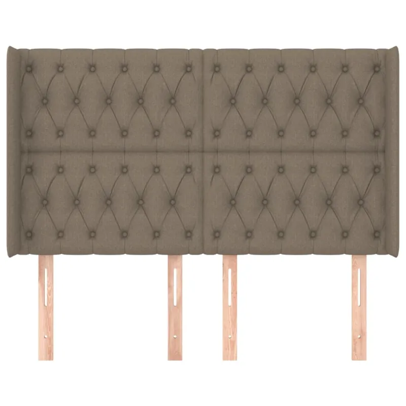 Galvūgalis su auselėmis, taupe, 163x16x118/128cm, audinys