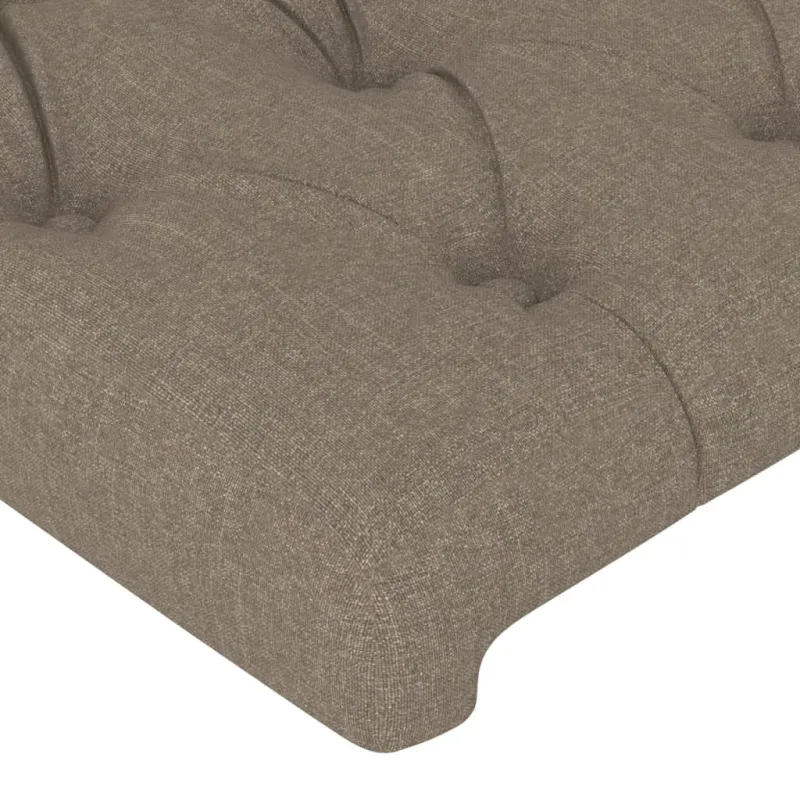 Galvūgalis su auselėmis, taupe, 183x16x118/128cm, audinys
