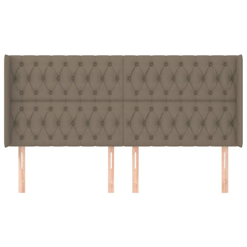 Galvūgalis su auselėmis, taupe, 203x16x118/128cm, audinys