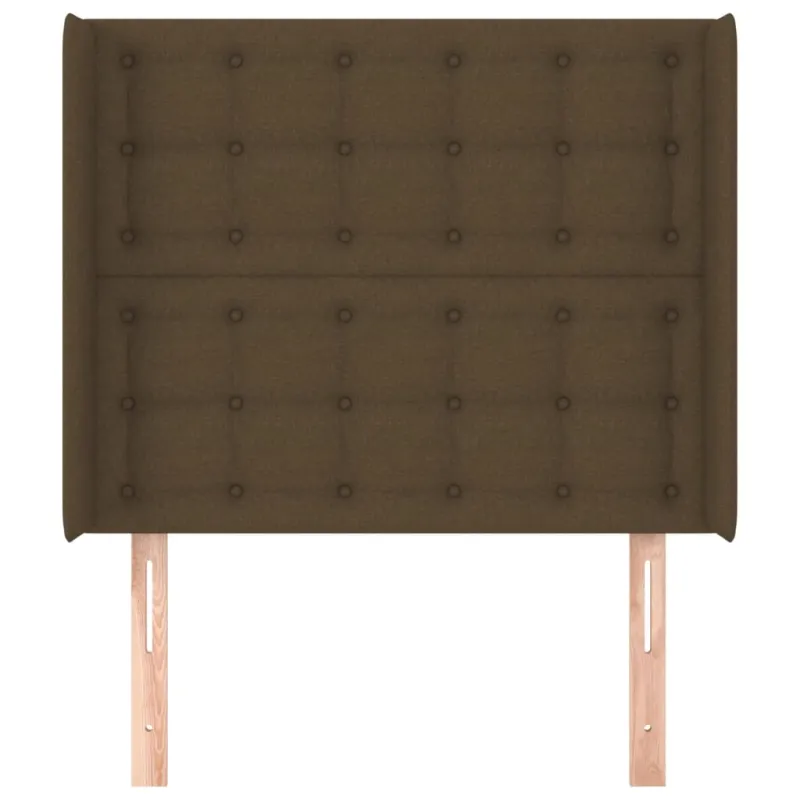 Galvūgalis su auselėmis, rudas, 83x16x118/128cm, audinys