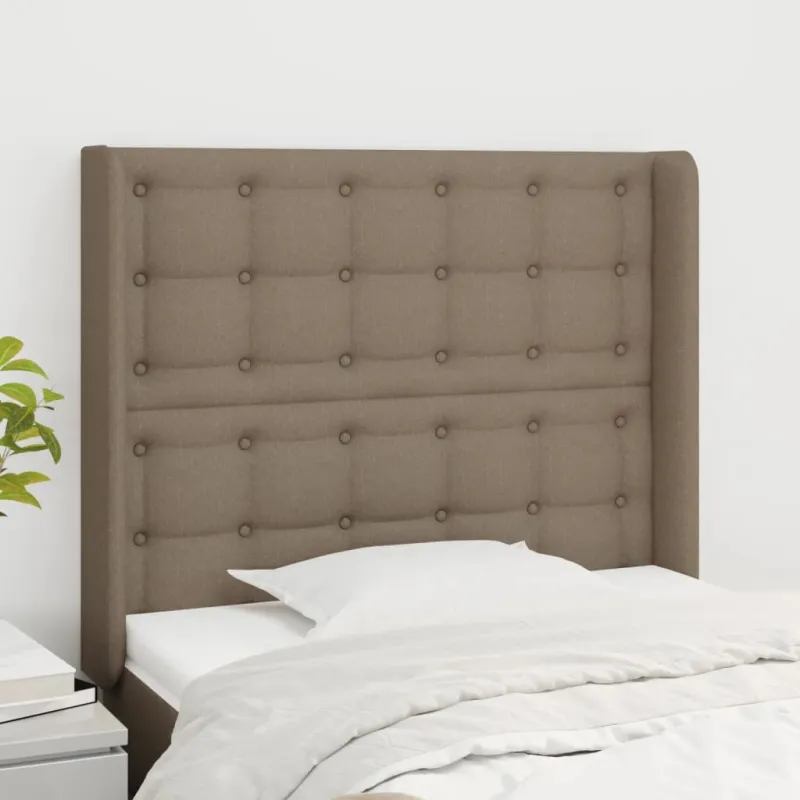 Galvūgalis su auselėmis, taupe, 83x16x118/128cm, audinys