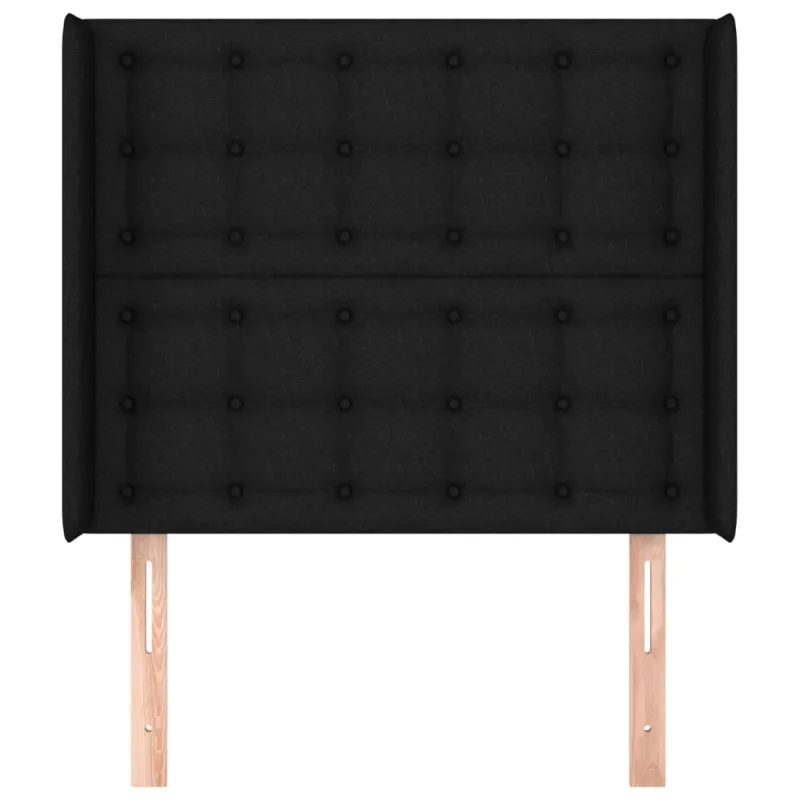 Galvūgalis su auselėmis, juodas, 103x16x118/128cm, audinys