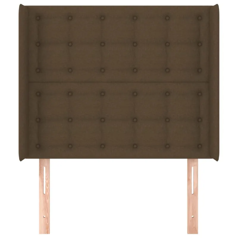 Galvūgalis su auselėmis, rudas, 103x16x118/128cm, audinys