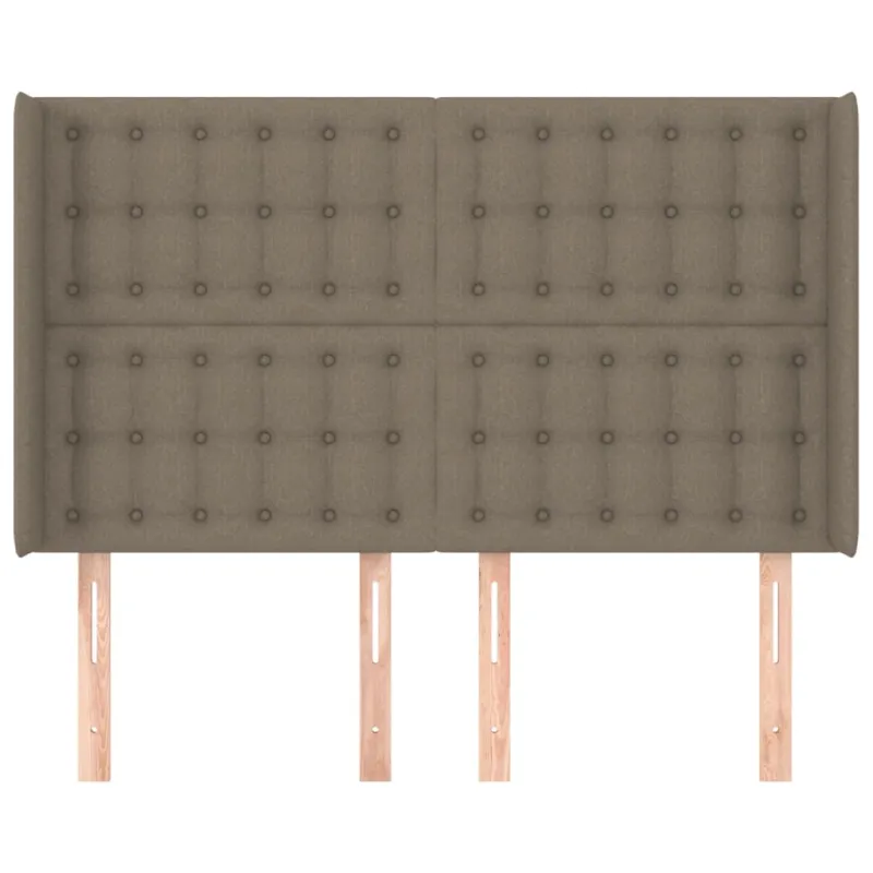 Galvūgalis su auselėmis, taupe, 147x16x118/128cm, audinys