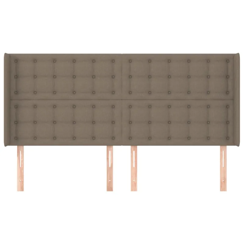 Galvūgalis su auselėmis, taupe, 163x16x118/128cm, audinys