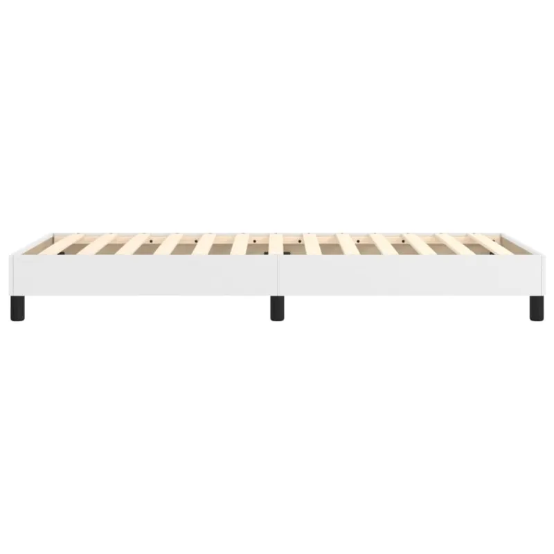 Lovos rėmas su spyruoklėmis, baltos, 90x190 cm, dirbtinė oda