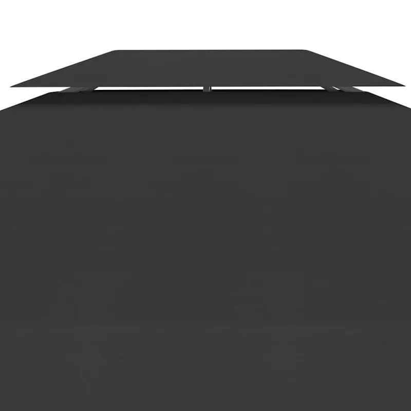 Pavėsinės uždangalas, 2 pakopų, juodas, 4x3m, 310 g/m²
